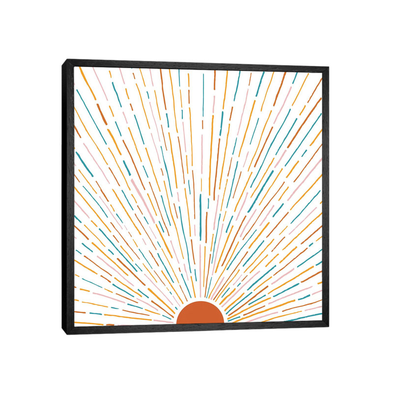 Sunshine All Around - Print on Canvas, Black Floater Framed, 66.04cm H x 66.04cm W x 3.81cm D