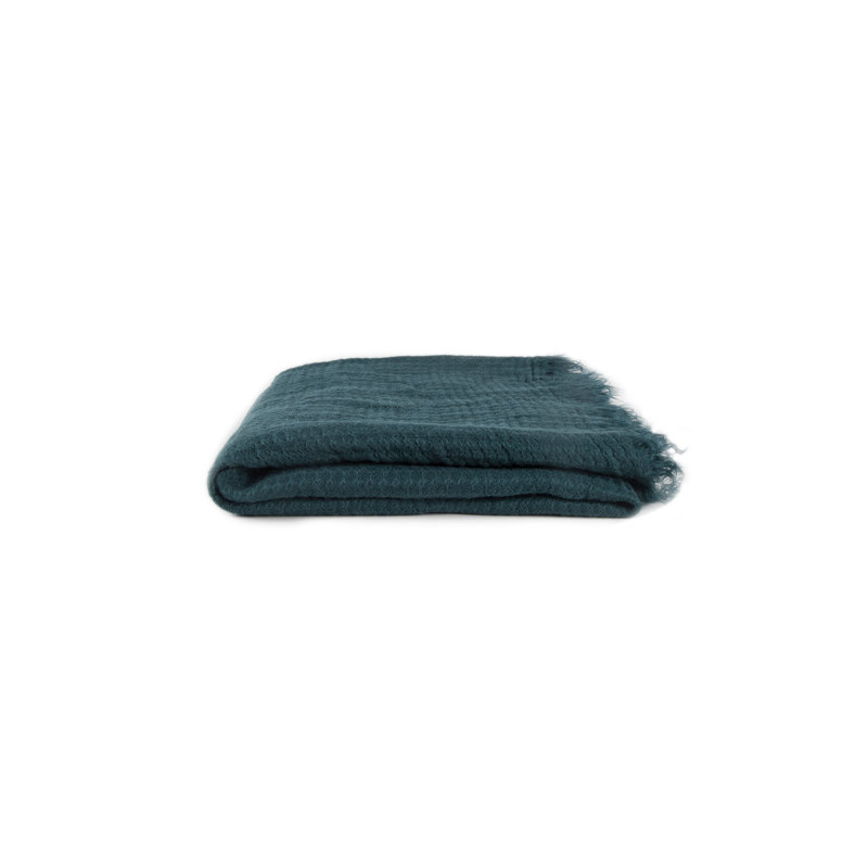 Jeté simple tricoté, Paon, L 70 po x l 50 po
