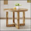 Table de salle à manger moderne et pratique avec plateau en bois aggloméré et pieds en bois