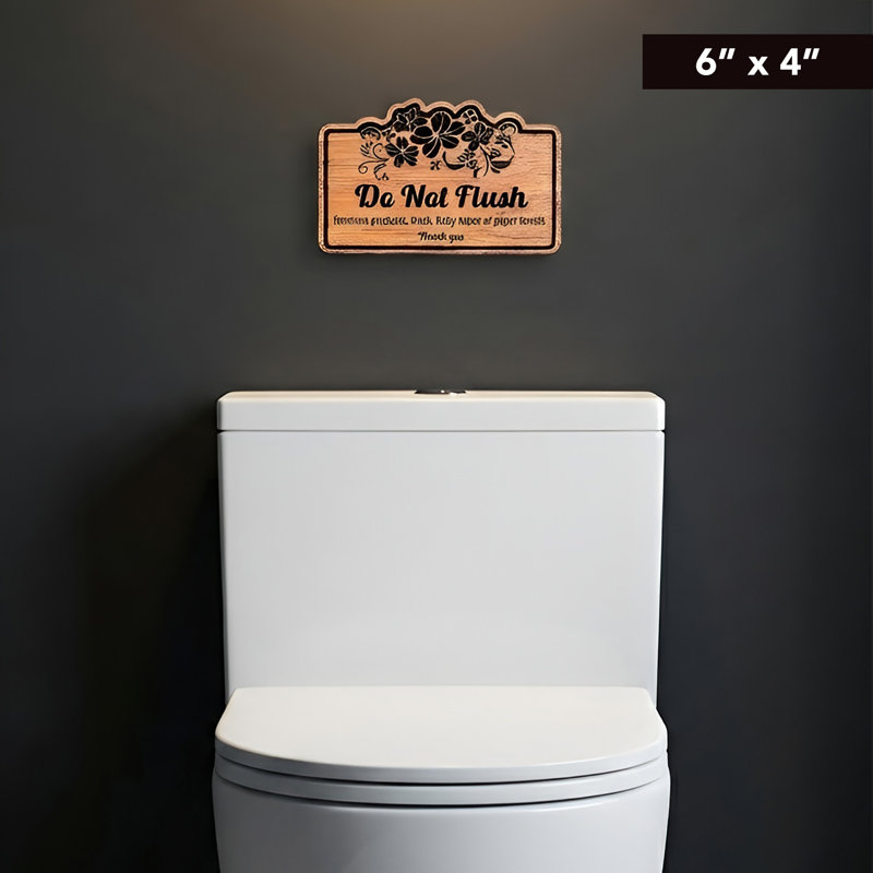Enseigne de salle de bain Do Not Flush