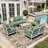 7 - Person Aluminum Patio Conversation Sets with Cushions-1767064729