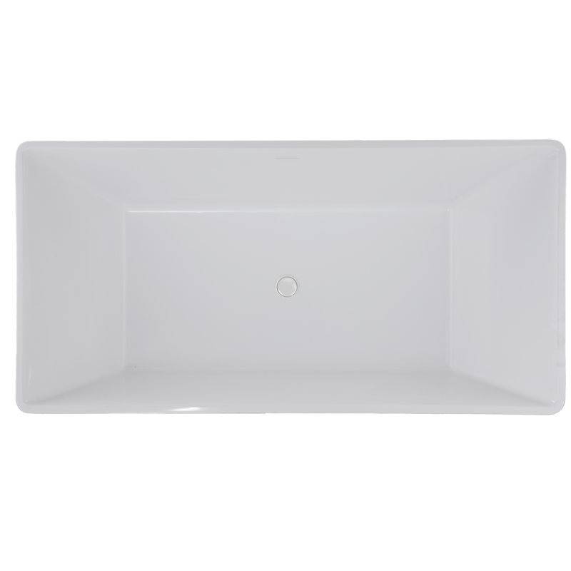 Bellevue 60'' L Soaking Bathtub, Glossy White
