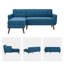 Canapé modulaire rembourré 80 po Mid-Century L 80 po Mid-Century-1045717746