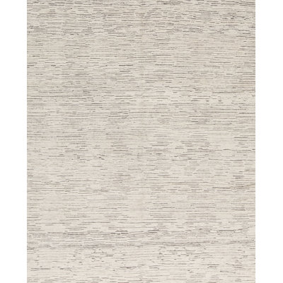 Moroccan Hand Knotted Wool Natural/Charcoal Rug