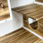 Maison pour chat en verre trempé, blanc - Construit avec du bois de sapin robuste et une structure en fer pour les espaces de vie