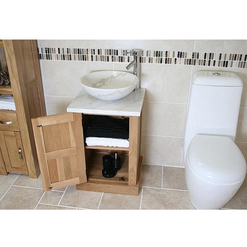 Mary 500mm Single Bathroom Vanity with Vessel St1 Basin, White