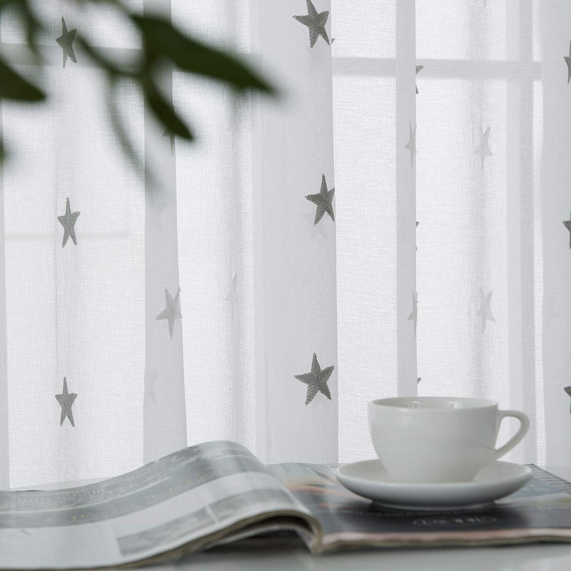 Eliga Sheer Pair, Width 140 x Drop 229cm, Grey