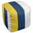 Jaune / bleu marine / blanc