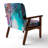 Geidel - Abstract Flowers - Upholstered Traditional Accent Arm Chair-495180381-477582354