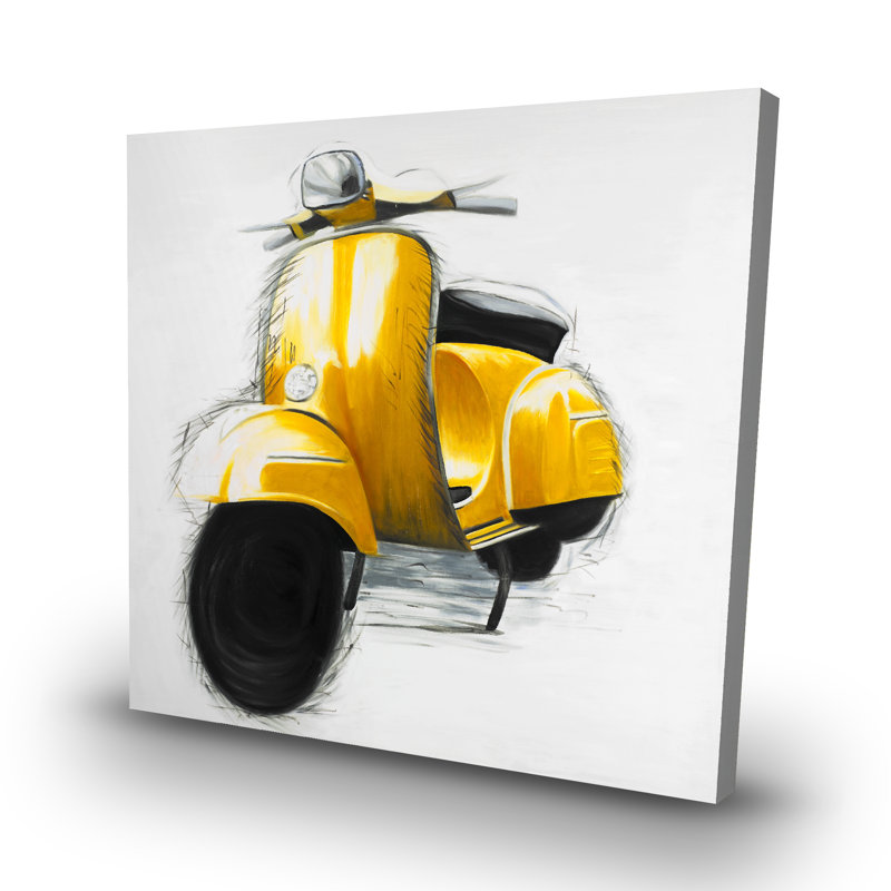 italian scooter - 32"x32" art on canvas