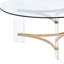 Table basse à finition dorée
