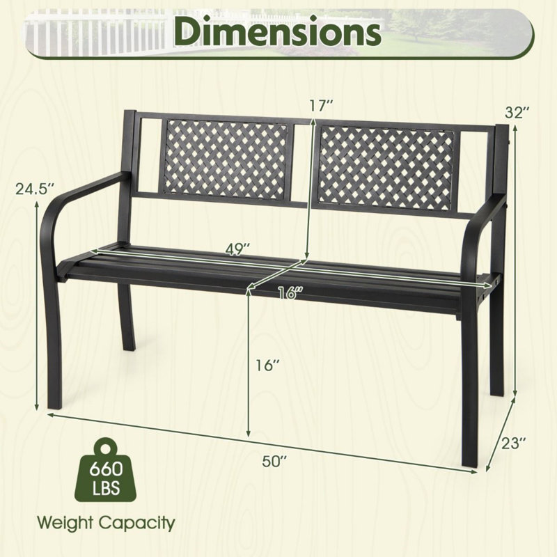 Metal Outdoor Bench