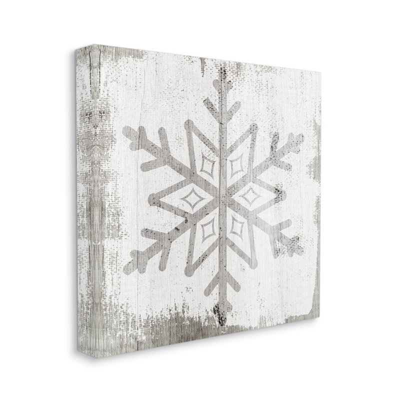 "Rustic Winter Snowflake", art mural par Lil 'Rue, H 30 po x l 30 po x P 1,5 po