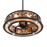 Oak Leaf And Acorn Downrod Ceiling Fan