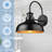 Infrared Motion Sensor Farmhouse Barn Light, 13.5" Black Outdoor Wall Sconce, Industrial Exterior Wall Lamp, 2 Pack-1199790459