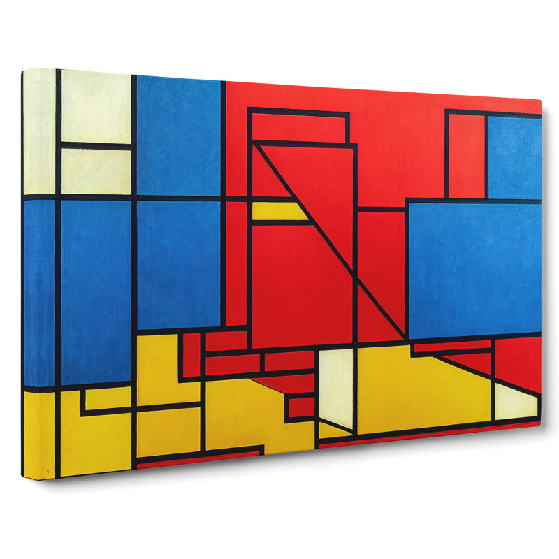 Cubism Art Abstract Vol.1 - Wrapped Canvas, 50cm H x 76cm W x 3cm D