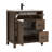 Adria 30" Freestanding Walnut Single Sink Bathroom Vanity With Solid Surface Composite Top-1287540484