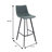 Brookhaven 5-Piece Bar-Height Dining Set With Round MDF Bar Table And Stainless Steel Base, Upholstered Leather Bar Stools With Iron Legs-1681413091