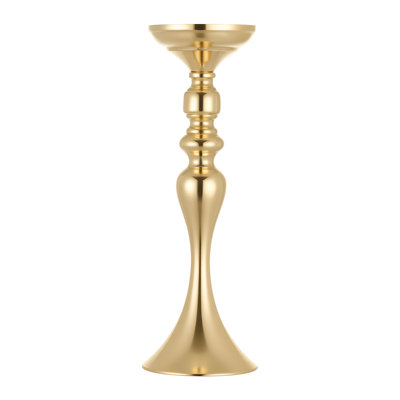 Wedding Flower Vase, 15 in Tall Flower Table Centerpieces, Crystal Banquet Vases Easy Installation, Electroplated Versatile Arrangement Stand for Party Events Home Decor Reception, Gold