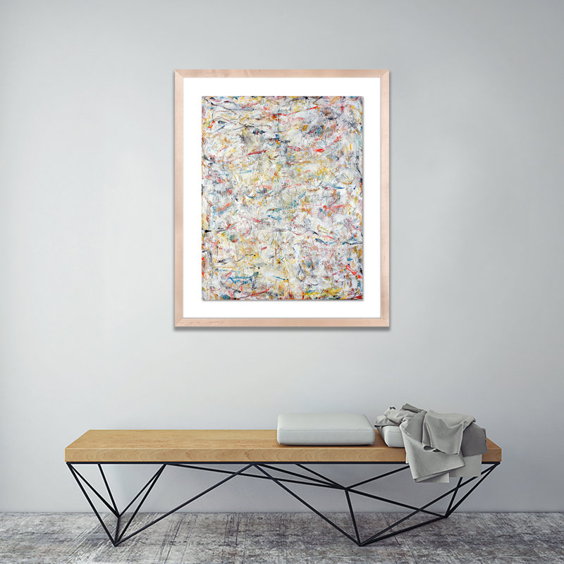 Elysium #21 Painting by Brad Ellis, 40" H x 33" W x 2.5" D, White