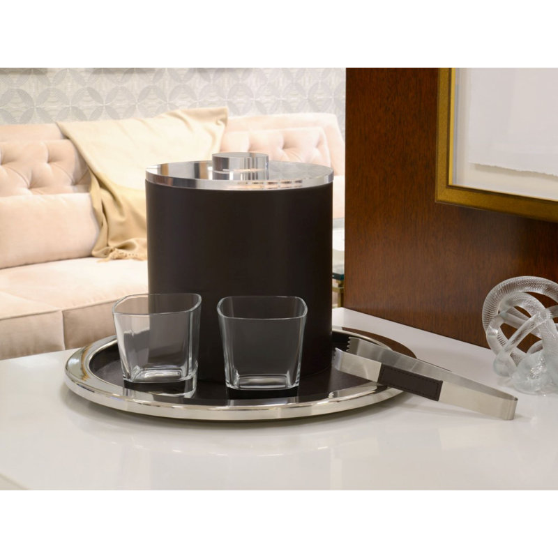 Seau rond à glace rond 2 qt London, Brun, H 7,25 po x l 5,75 po x P 5,75 po