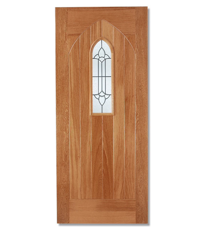 Westminster Glazed Hardwood External Door, Light Oak, 2032mm H x 813mm W x 44mm D