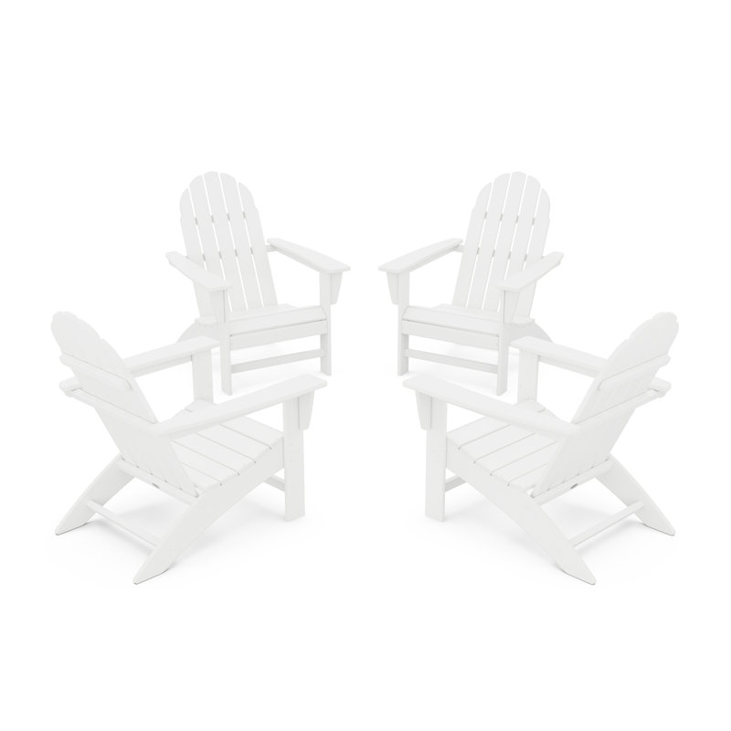 Ensemble de conversation POLYWOOD Vineyard Adirondack, Blanc