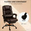 Fauteuil de bureau inclinable à haut dossier, fauteuil de massage à 6 points vibrants avec repose-pieds et télécommande-125766492