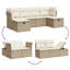 Ensemble de canapé de jardin en rotin de polyester beige, acier thermolaqué Vidaxl