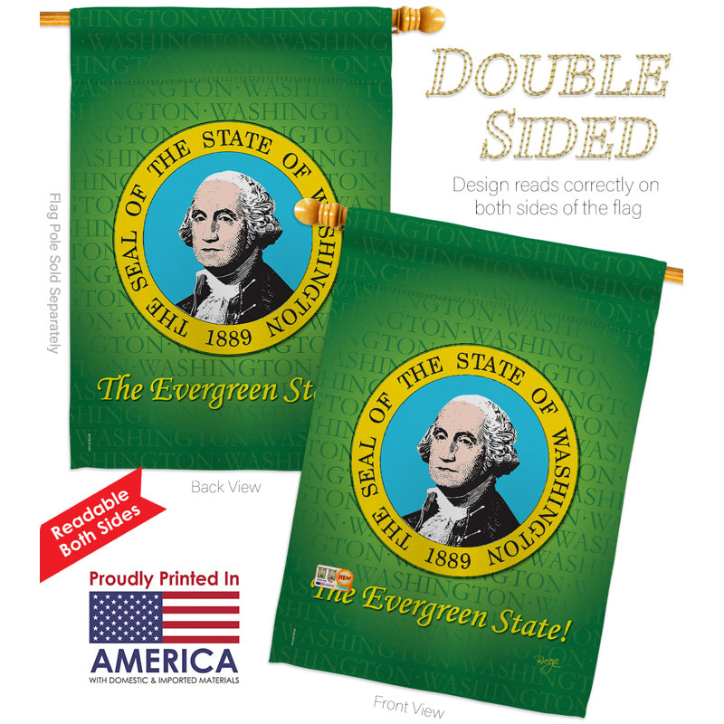 Double Sided 40'' H x 28'' W Polyester Flag Set