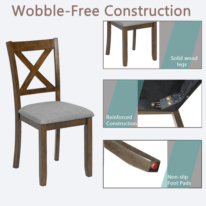 Ensemble de 4 chaises de salle à manger en bois