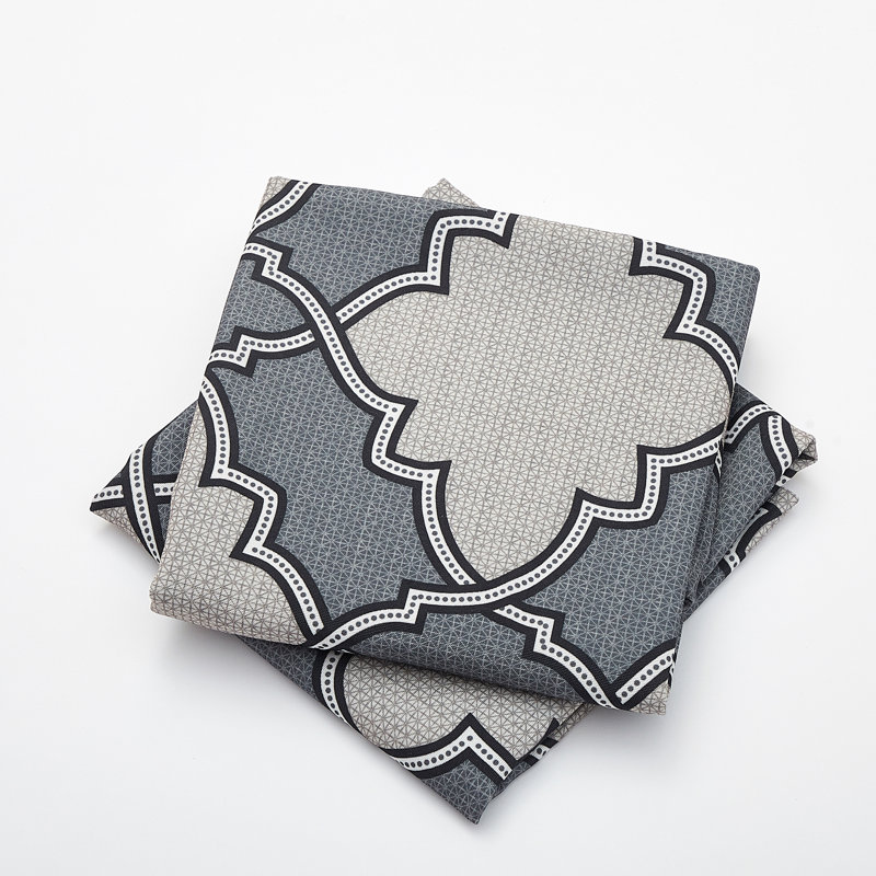 Floral Rectangular Lumbar Cushion Cover, Grey