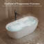 Baignoire autoportante MonBlari 63 po x 29,5 po en acrylique blanc avec trop-plein et bonde rétractable pour salle de bain-134040421-134040425