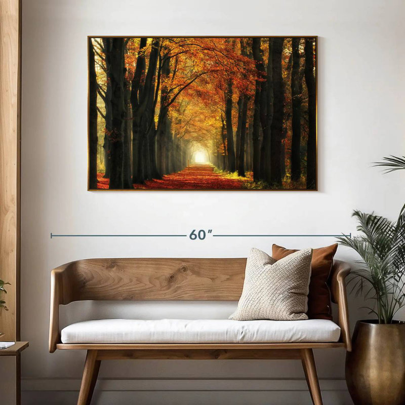 In Love With Fall Again, 46 po x 31 po, Cadre flottant doré