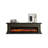 Black Solid  Wood TV Cabinet Fireplace-118376921-118376922