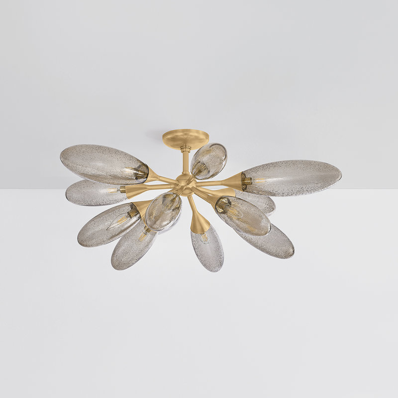 Cordoba Semi Flush in Vintage Brass