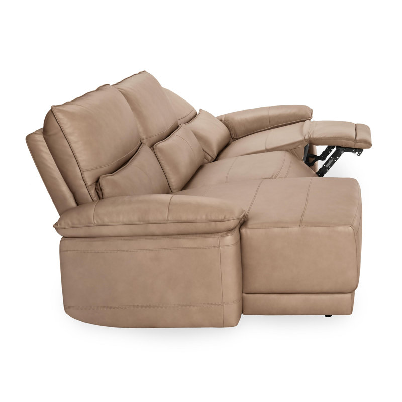 Branford Leather Power Recliner Sectional Sofa