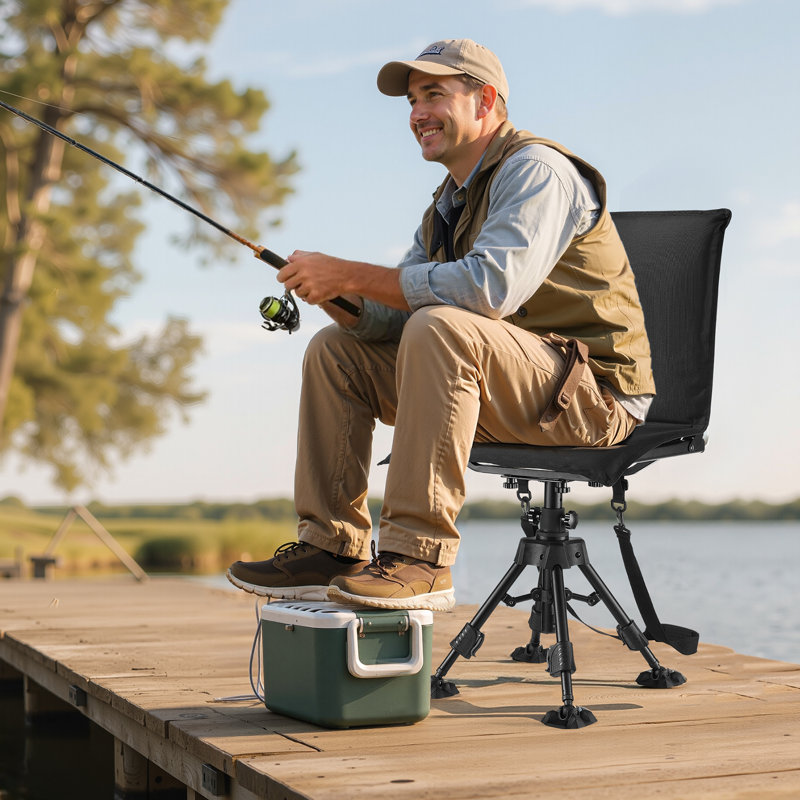 Housse de siège de chaise de chasse pivotante à 360 °