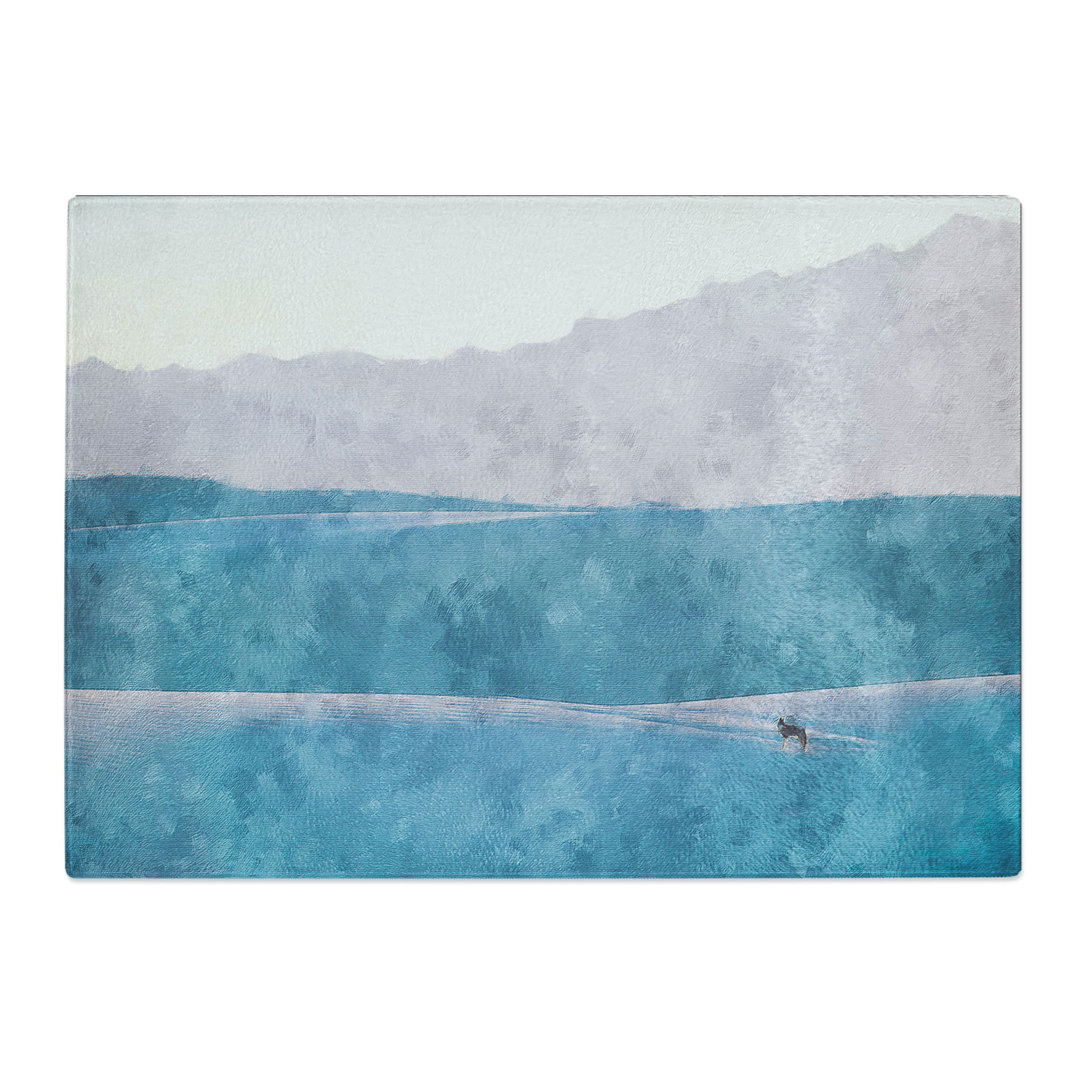 Tempered Glass Lone Wolf Abstract Chopping Board