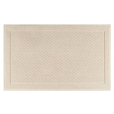 Host and Home Modern Double Weave Textured Cotton Bath Rug with Non Slip Backing