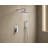 Flavia Brushed Nickel LED Rainfall Shower Set with Handheld and Temperature Display