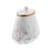 Ceramic Faux Marble White Decorative Jars with Gold accent-1516752089