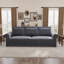 Canapé-lit en velours gris extensible de taille 93,7 po avec siège confortable et options de couchage 93,7 po