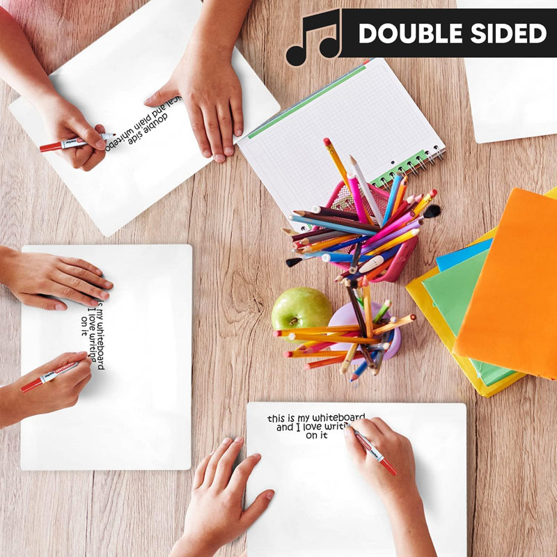 11 X 14 Inch Keyboard Practise Dry Erase White Board Lapboard L Durable Portable Double Sided Music