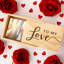 Boîte à photo de mariage gravée au laser « to my love » Breault