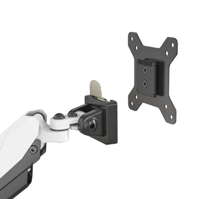 SHOPPINGALL Fully Adjustable Single Gas Spring Pneumatic Monitor Arm Desk Mount For 15"-32" Screens -  SA-GM212U (Silver)