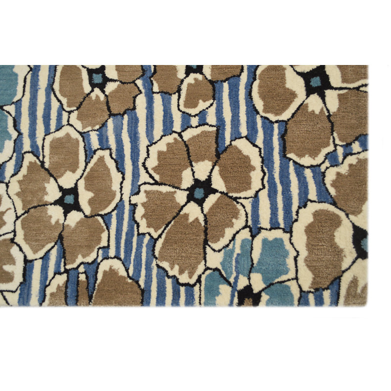 Floral Hand Woven Area Rug, Rectangle 153 x 244cm