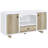 Voigt 2-Door Storage Credenza White And Distressed Pine