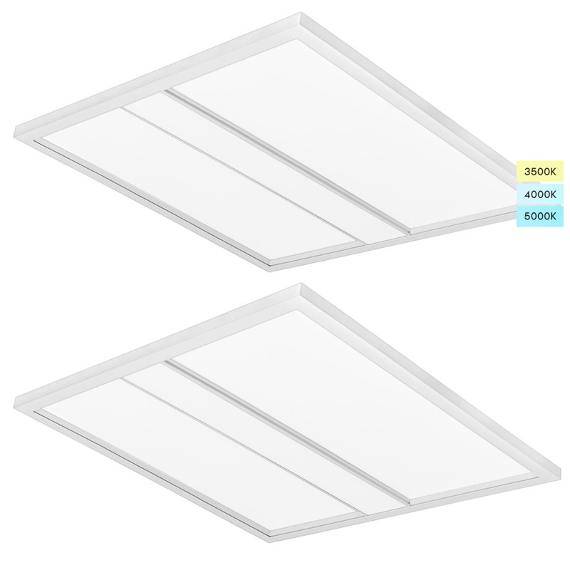 Dimmable Troffer Ceiling Light, 23.74" H x 23.74" W x 1.74" D