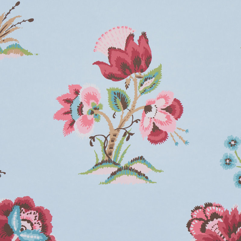 Papier peint Ashford, Rose / ciel